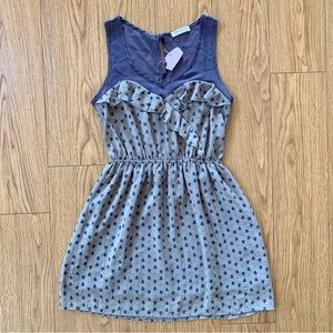 Green Cat Print Sleeveless Mini Dress